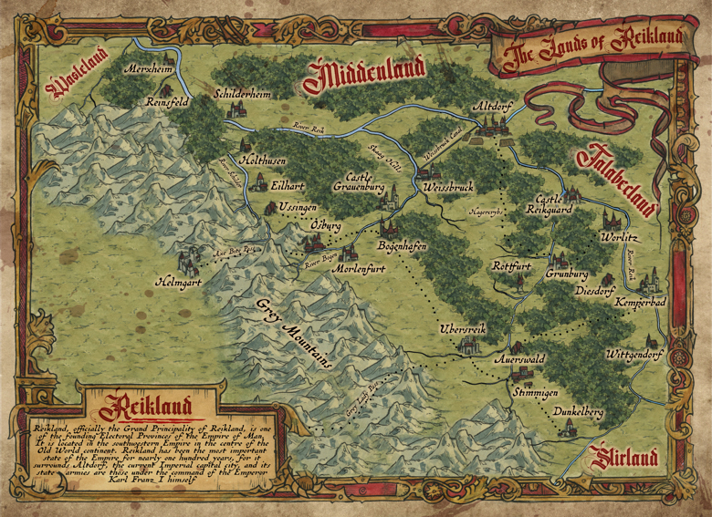 Pdf Reikland Map From Warhammer Fantasy Rpg Moreno Paissan Maps S Ko