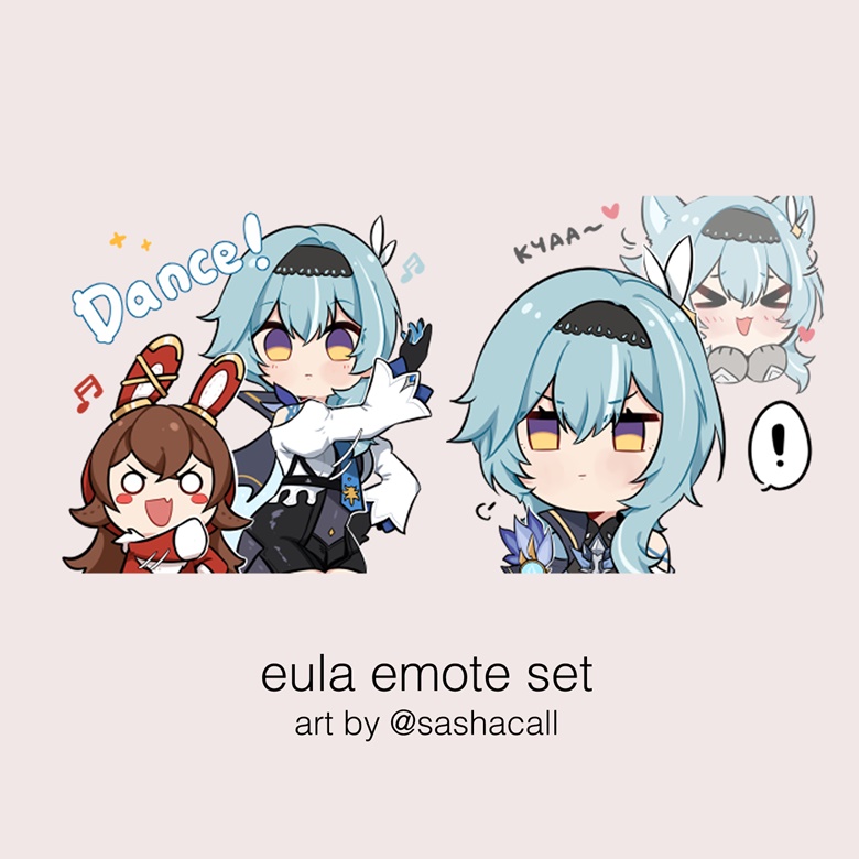 EMOTES Eula Set Genshin Impact Shaa S Ko Fi Shop Ko Fi Where