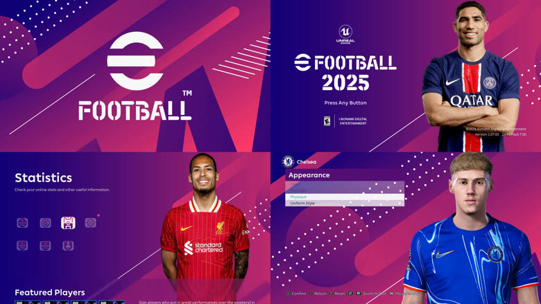 PES 2021 Menu EFootball 2025 Concept Pack By PESNewupdate