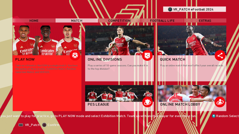 Thema Graphic Menu EFootball 2024 Arsenal PS3 AlifZN S Ko Fi Shop