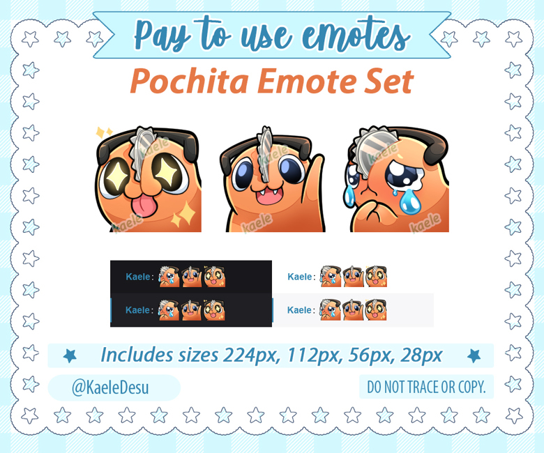 Chainsaw Man Pochita P2U Emotes Kaele S Ko Fi Shop Ko Fi Where