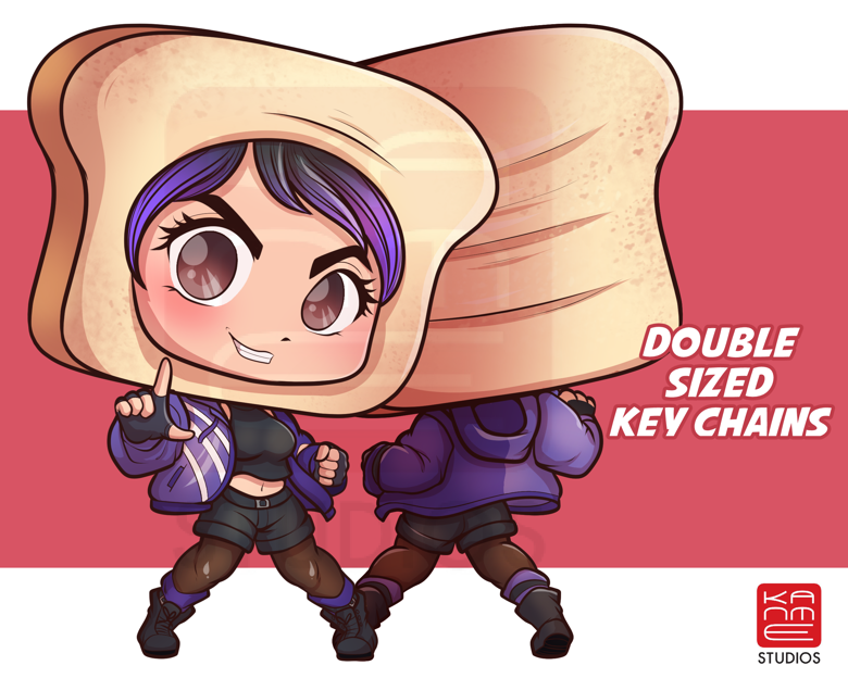 Tekken Reina Bread Hat Double Sided Keychain Kanme Esports