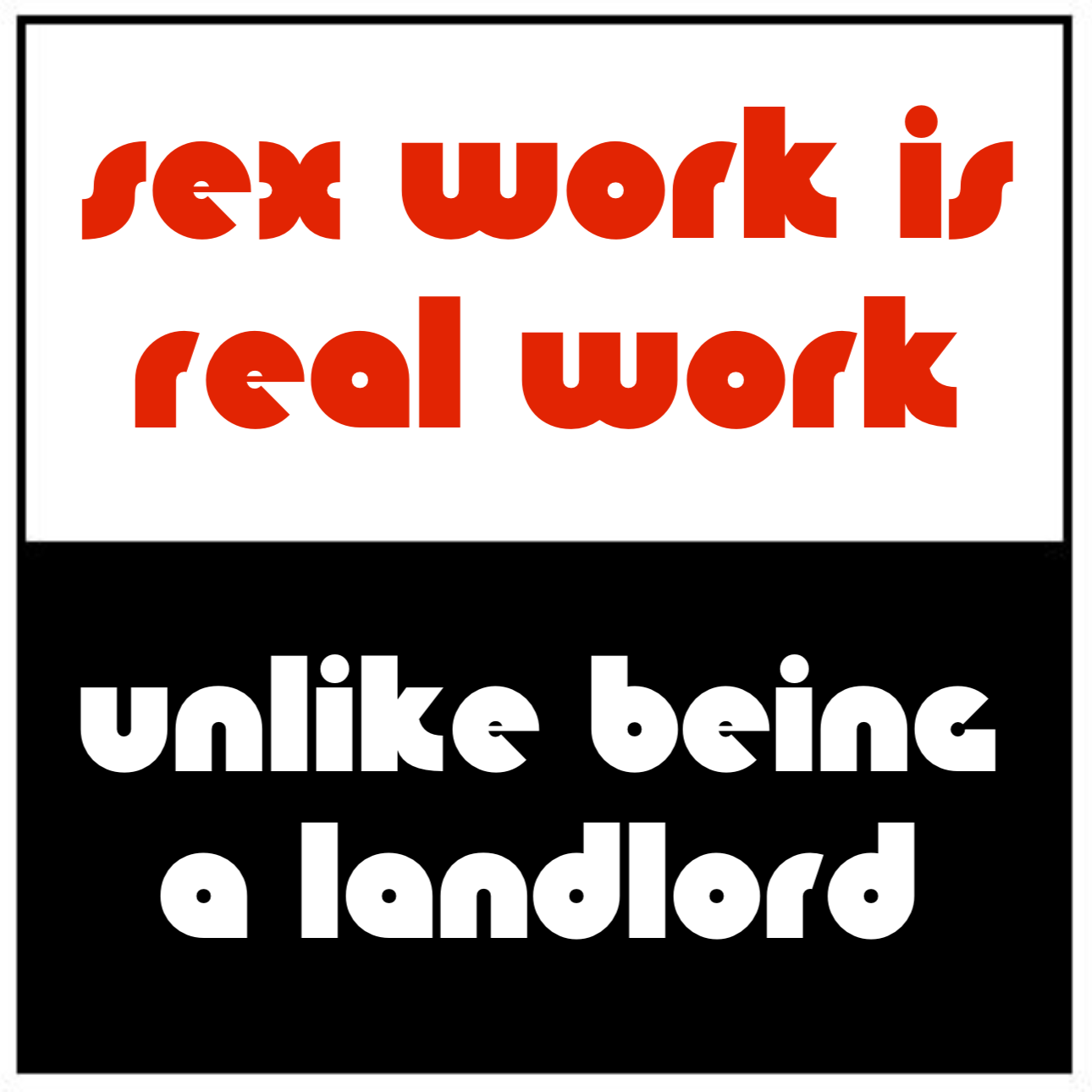 Sex Work Is Real Work Square Vinyl Sticker Mikester S Ko Fi Shop