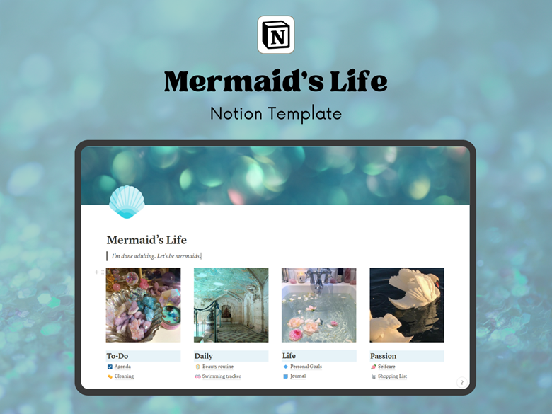 Notion Template Mermaid S Life Gemma Nook S Ko Fi Shop Ko Fi