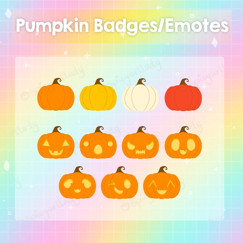 Pumpkin Halloween Twitch Badges Emotes Spicyartlady S Ko Fi Shop Ko Fi Where Creators