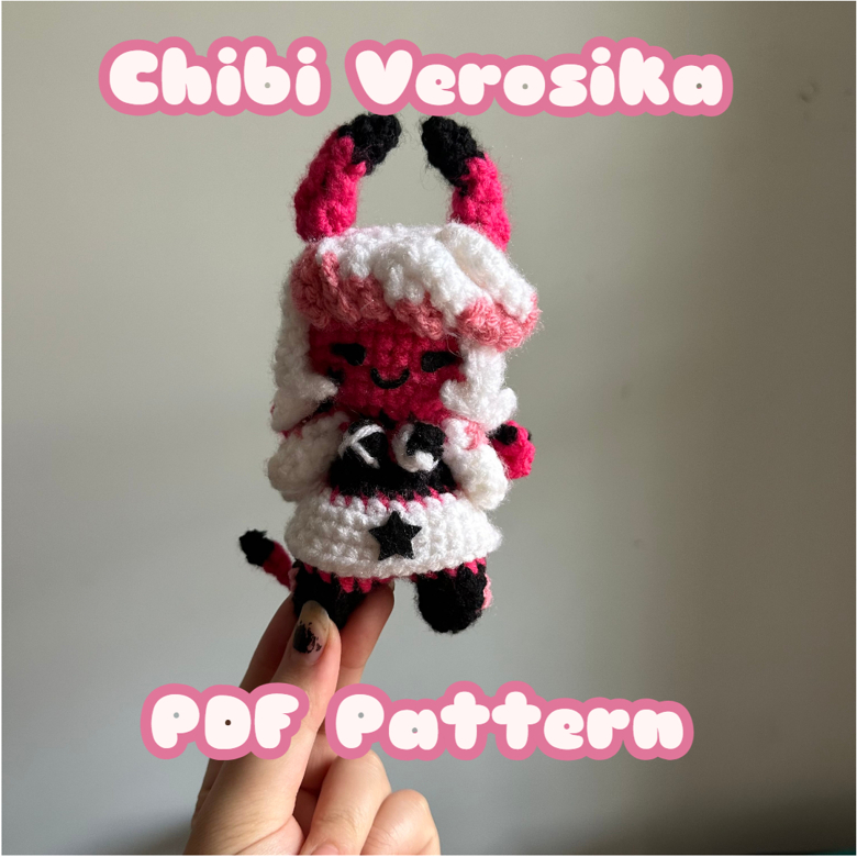 Chibi Verosika Mayday Helluva Boss Inspired Crochet Pattern Kqt