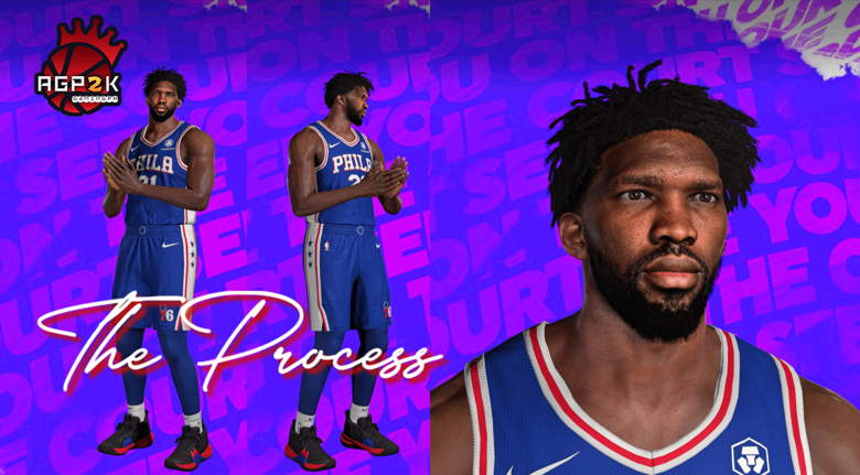 Nba K Joel Embiid Updated Hairstyle Cyberface Free Agp K