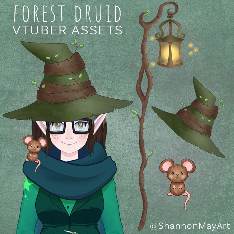 Vtuber Asset Forest Druid Set Shannon May Art Smay S Ko Fi Shop Ko Fi Where Creators