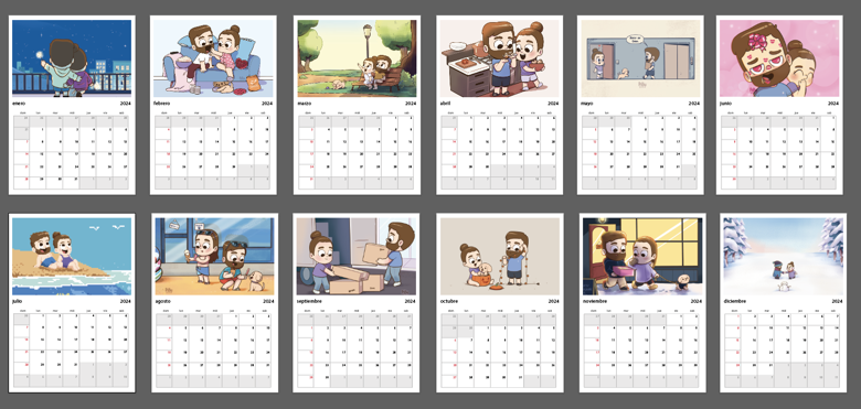 Calendario Digital Version En Espa Ol Pibubear S Ko Fi Shop