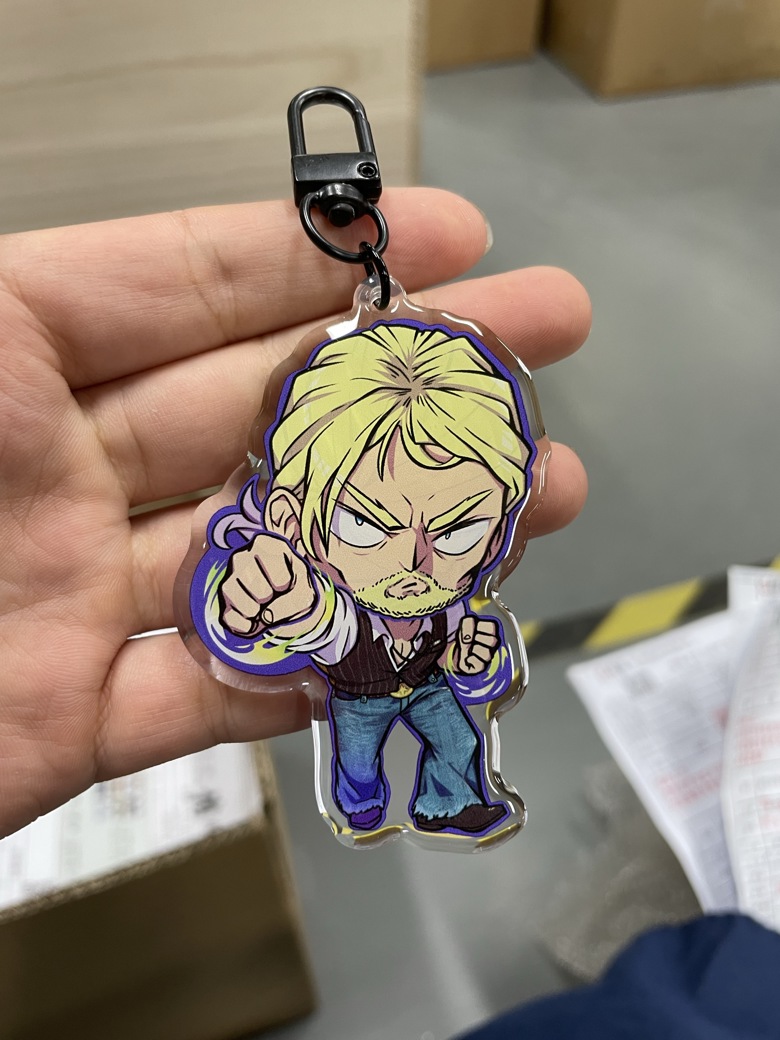 SF6 Guile Costume 3 3in Double Sided Epoxy Keychain Kanme Esports