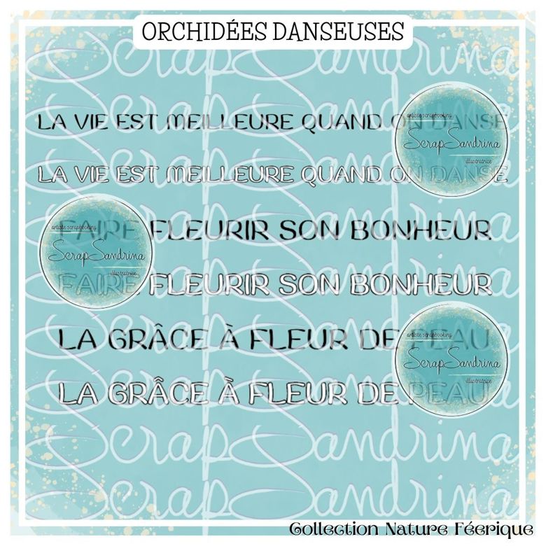 Orchid Es Danseuses Lot De Tampons Num Riques Imprimables Png