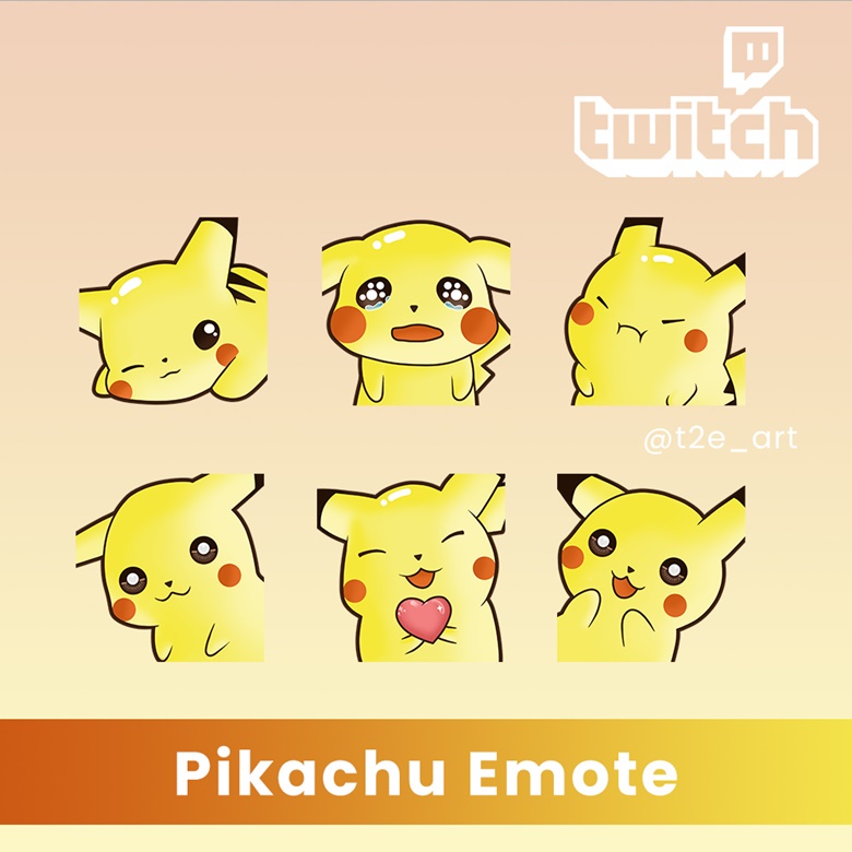 Premade Pikachu Emotes Twitch Discord T2eArt S Ko Fi Shop Ko Fi