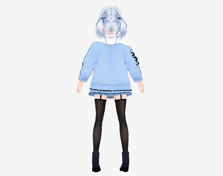 Ghost Girl Vtuber Model With Two Outfits Ready To Use Cute Pre Made