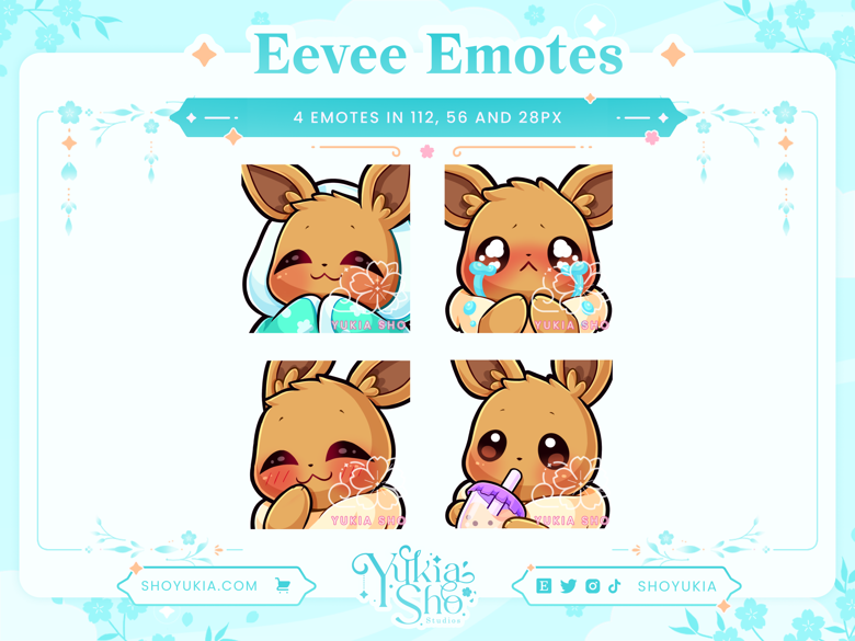 Pkmn Eevee Emote Set For Twitch Discord Yukia S Ko Fi Shop Ko Fi