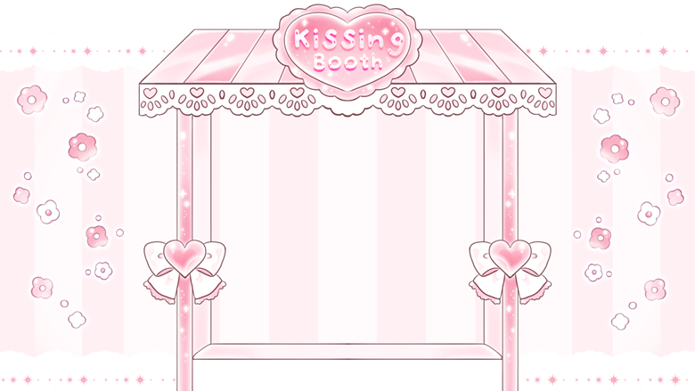 Valentines Kissing Booth Stream Overlay Vtuber Asset Black Quose S