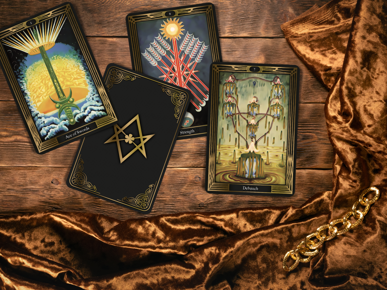 Printable Thoth Tarot Cards Pdf Digital Tarot Deck Gold Thoth Tarot