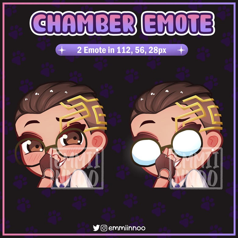 Chamber Valorant Emote For Twitch Discord Emmiinnoo S Ko Fi Shop Ko