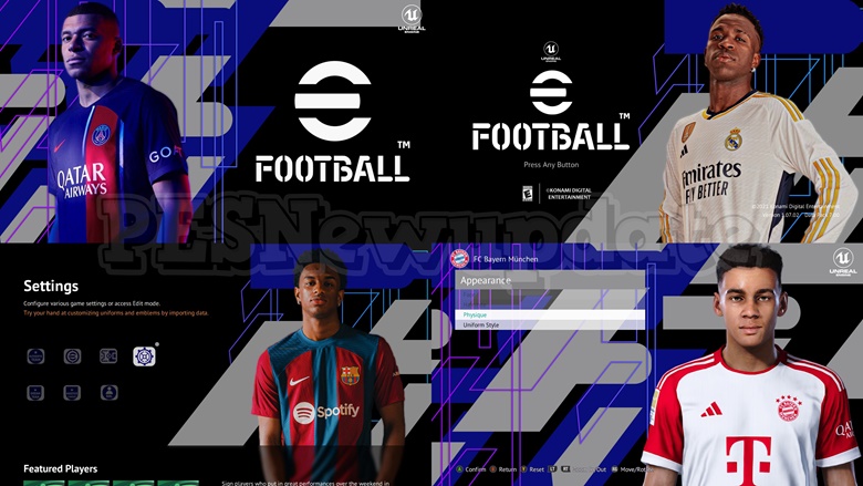 PES 2021 Menu EFootball CONCEPT PACK 23 24 By PESNewupdate