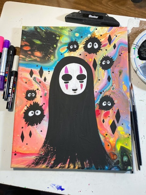 No Face Canvas Painting Kadoodles S Ko Fi Shop Ko Fi Where