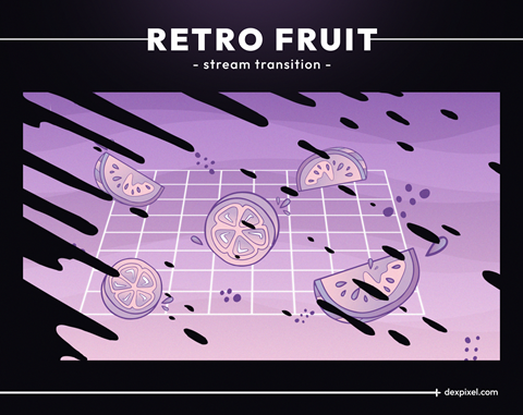 Fruit Vaporwave Retro Stream Stinger Transition Natali Dexpixel S