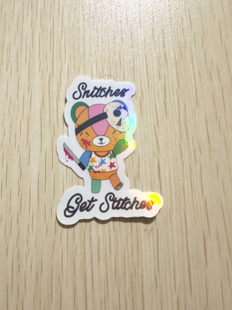 Snitches Get Stitches Cute Bear 2 5 Halloween Sticker Anna S Ko Fi