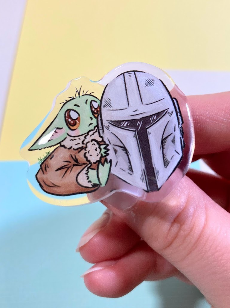 Grogu Acrylic Pin Kadoodles S Ko Fi Shop Ko Fi Where Creators Get