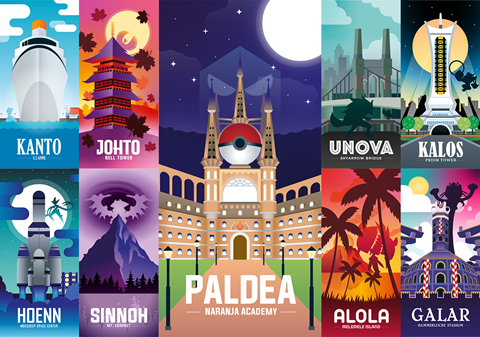 Paldea All Pokémon Posters by Wicked 1997 FREE Wicked 1997 s Ko