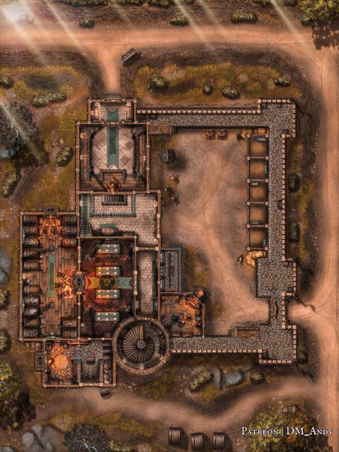 Guard Barracks Jail Free Version Battlemap By DM Andy 30x40