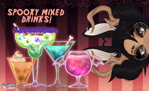 Spooky Mixed Drinks Vtuber Asset TT The CrypttidCuddler S Ko Fi Shop