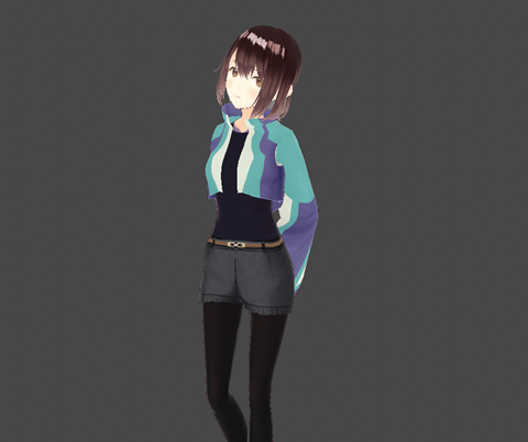 Vroid Light Blue Cropped Jacket Rok Val S Ko Fi Shop Ko Fi Where