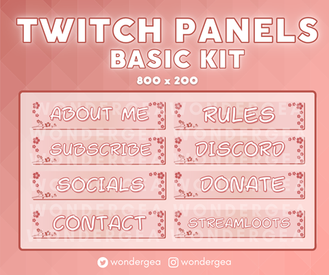 Free Twitch Panels Basic Kit Sakura Theme Wondergea S Ko Fi Shop Ko