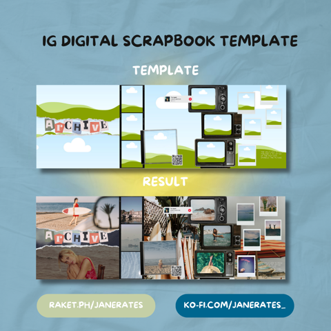 Archive Instagram Digital Scrapbook Template Ja S Ko Fi Shop Ko Fi