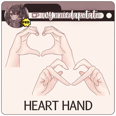 Free Hand Heart Vtuber Assets Wynniedapotato S Ko Fi Shop Ko Fi