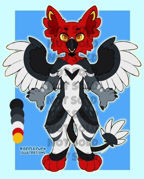 Red Headed Woodpecker Griffin Adoptable Stargazing Shep S Ko Fi Shop