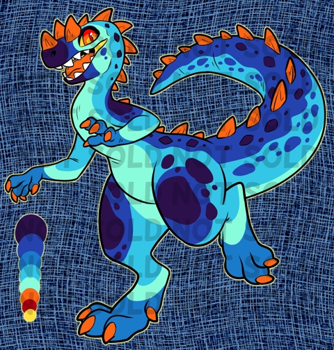 Ocean Blue Ceratosaurus Adoptable Stargazing Shep S Ko Fi Shop Ko