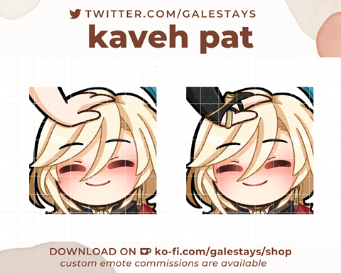 Genshin Impact Kaveh Pat Emote Sticker Pay To Use Gale S Ko Fi