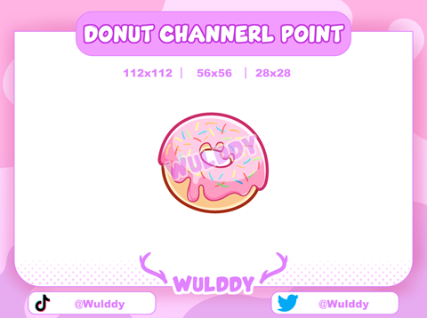 Donut Pink Channel Points For Twitch Twitch Channel Point Icon