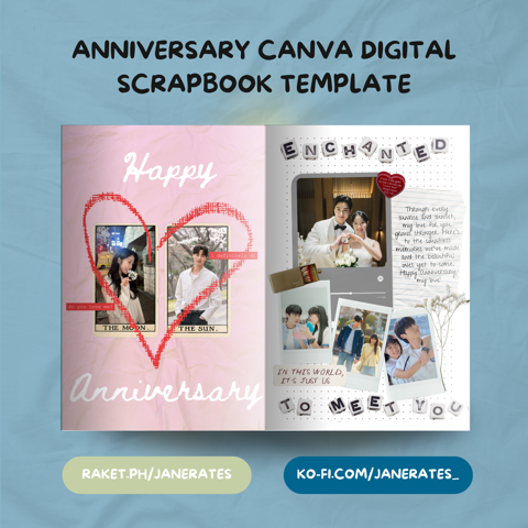 Anniversary Digital Scrapbook Template Ja S Ko Fi Shop Ko Fi