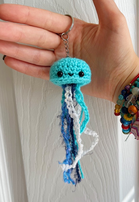 Crochet Jellyfish Keychain Kdcreativeshop S Ko Fi Shop Ko Fi