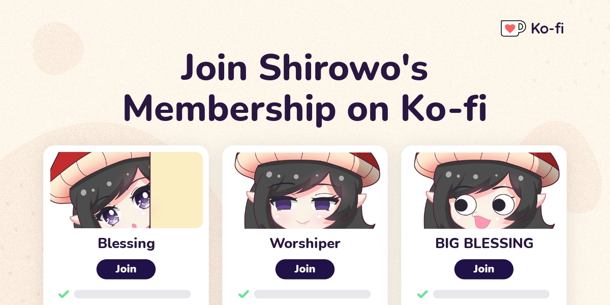 Join Mizurex33 aka Mizu (Chef)'s Ko-fi Membership on Ko-fi - Ko-fi ❤️ Where  creators get support from fans through donations, memberships, shop sales  and more! The original 'Buy Me a Coffee' Page.