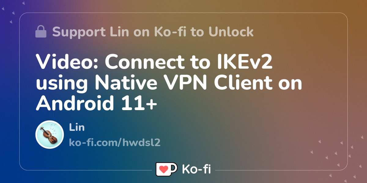 Настройка ikev2 android 11