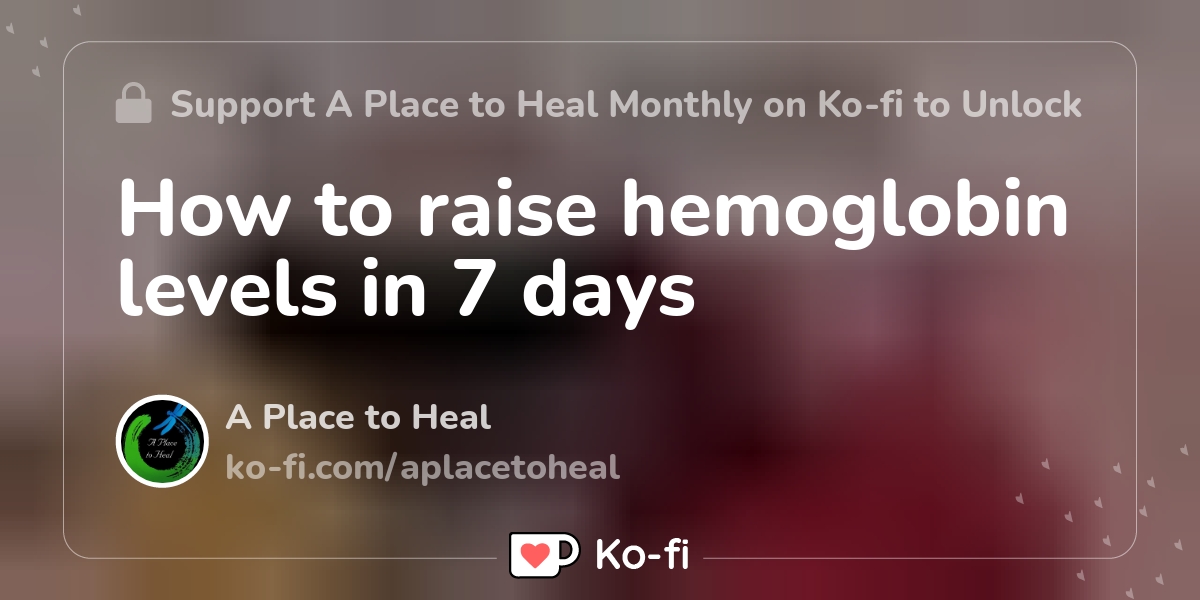 How To Raise Hemoglobin Levels