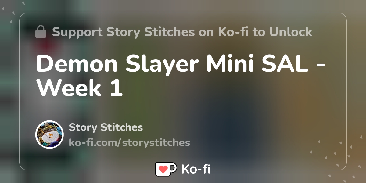 Demon Slayer Mini SAL - Week 1 - Ko-fi ️ Where creators get support ...