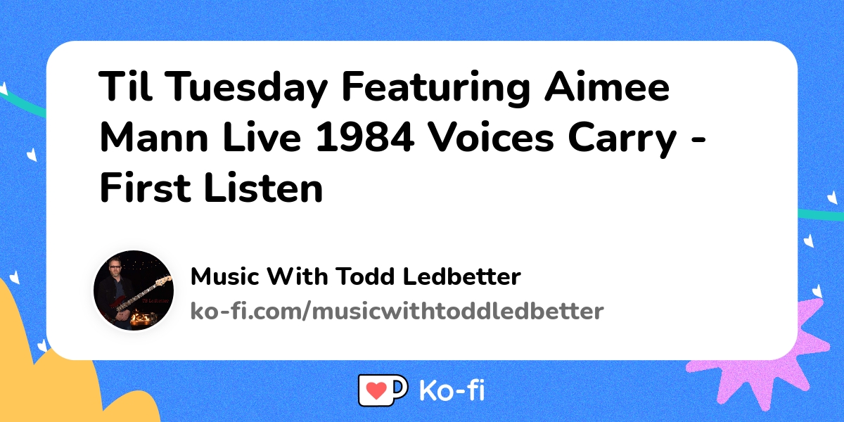 Til Tuesday Featuring Aimee Mann Live 1984 Voices Carry - First Listen ...