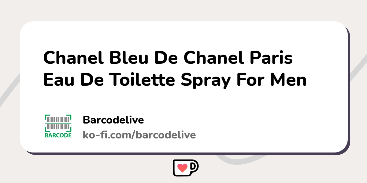 Bleu de best sale chanel barcode