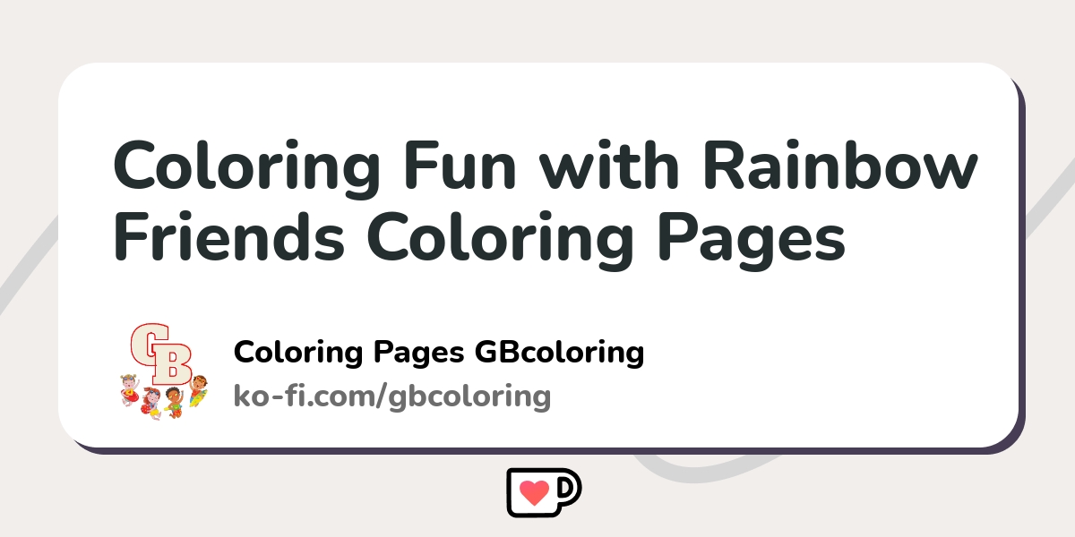 Engaging Rainbow Friends Coloring Pages for Creative Fun