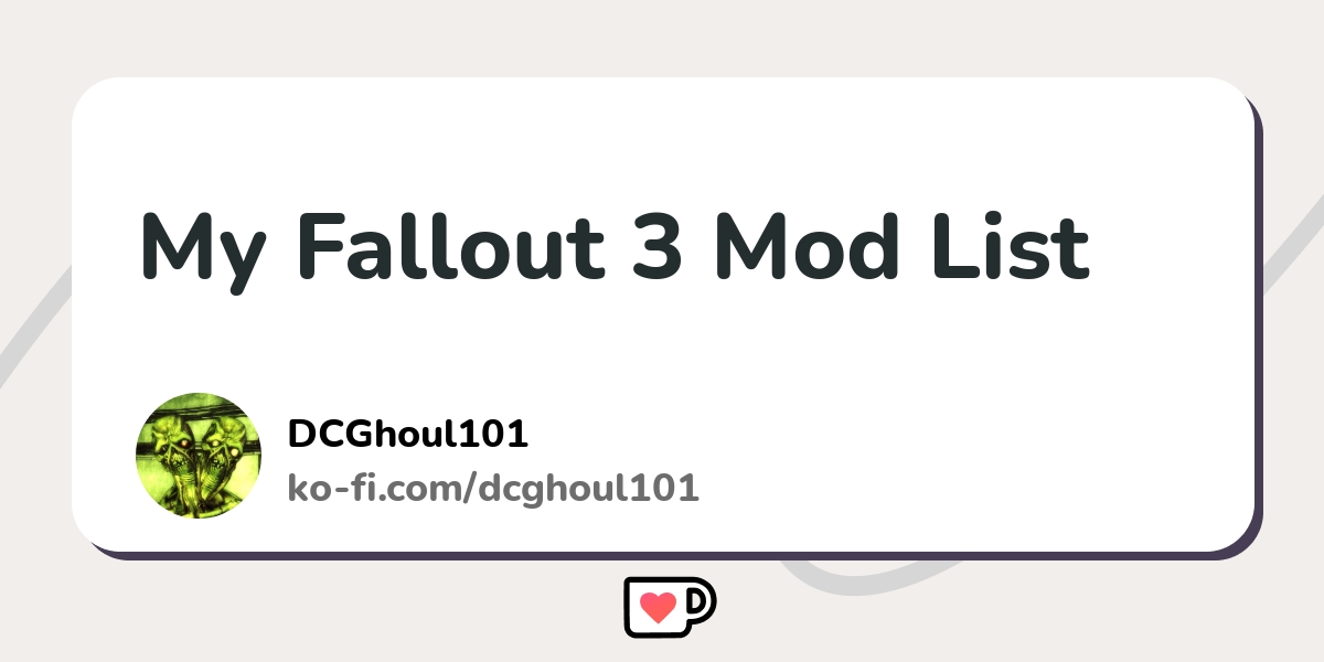 Fallout 3 Mods list - Kevduit