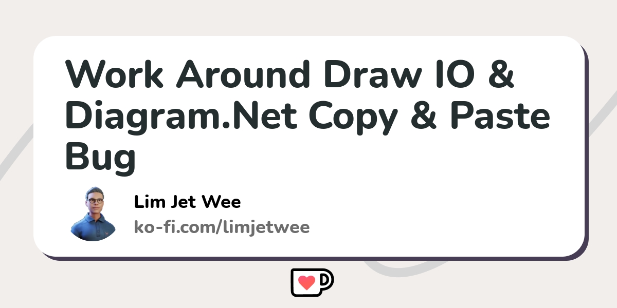 Work around draw io diagram net copy paste bug ko fi where
