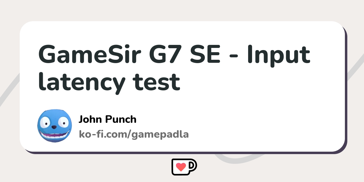 GameSir G7 SE  Gamepad Latency Tester