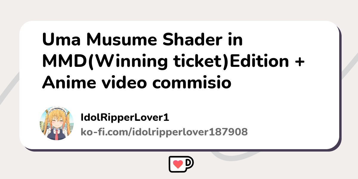 Uma Musume Shader In Mmd Winning Ticket Edition Anime Video Commisio Uma Musume Shader In Mmd Winning Ticket Edition Anime Video Commisio